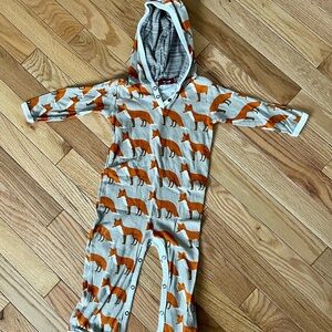 Milkbarn Boutique Baby Fox Print Romper 12-18 months EEUC